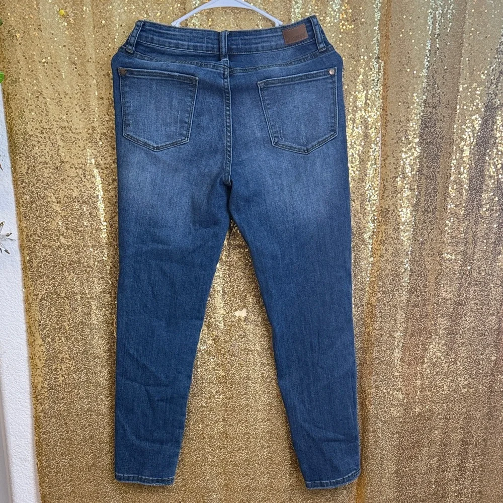 Judy Blue Women's Distressed Blue Skinny Jeans